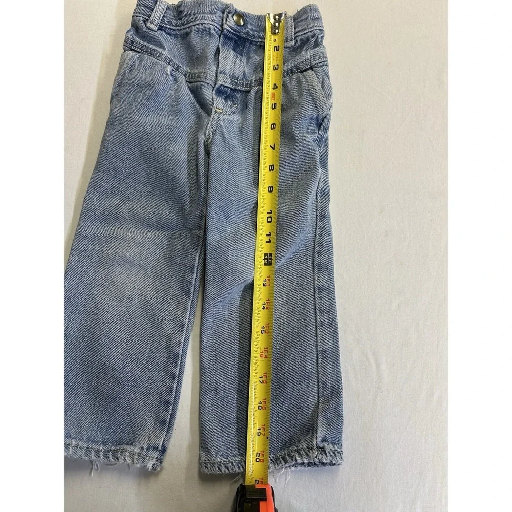 Vintage Blues In Motion 3T Light Wash Denim Jeans Toddler Elastic Back Waist 90s